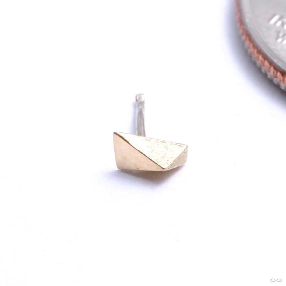 Tapered Press-fit End in Gold from Pupil Hall (solid 14K gold)